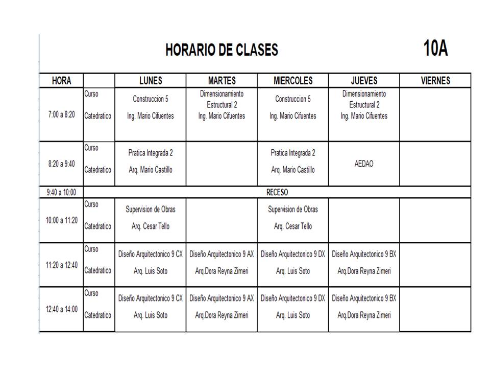 Horario de Clases Segundo Semestre 2021 2/17